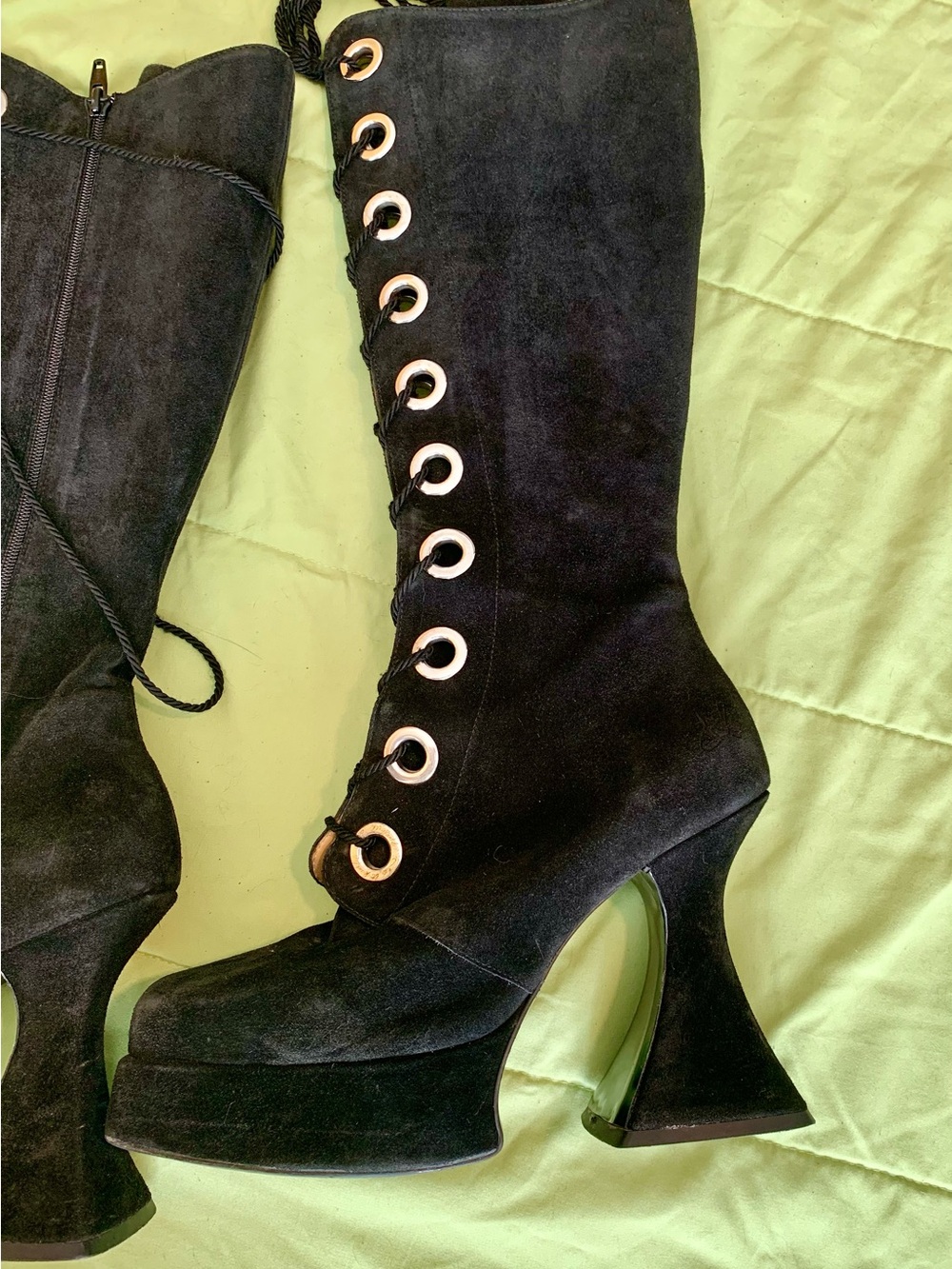 Fluevog Mega Munster SAMPLADELIC LACE-UP PLATFORM BOOTS - Picture 8 of 16